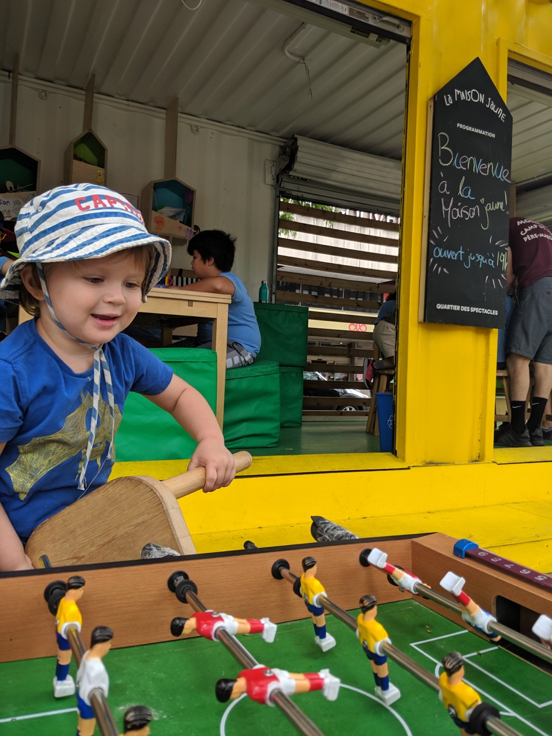playtime in the square with Finn